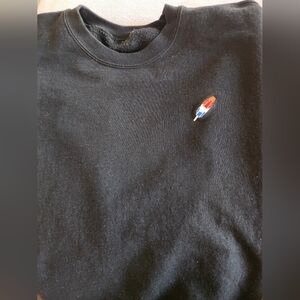 Black Bomb Pop Sweatshirt with Embroidered Logo